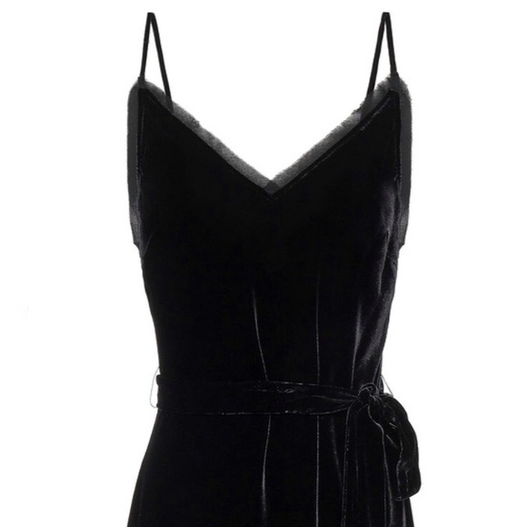 FRAME Belted Velvet/Silk Midi Slip Dress S… - Picture 3 of 8